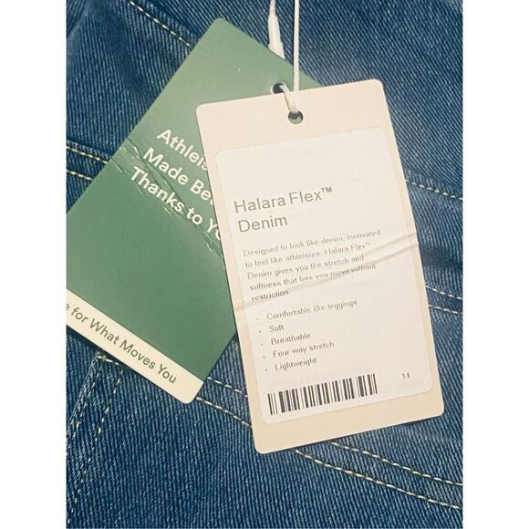 Halara Flex Denim Wide Leg Pants 3X Blue Stretch Athleisure Cropped Lightweight - Picture 7 of 7